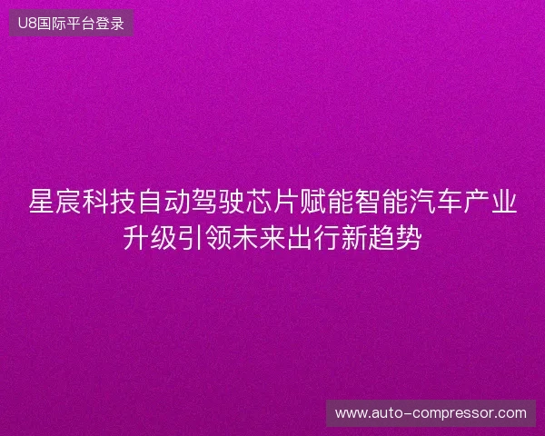 星宸科技自动驾驶芯片赋能智能汽车产业升级引领未来出行新趋势